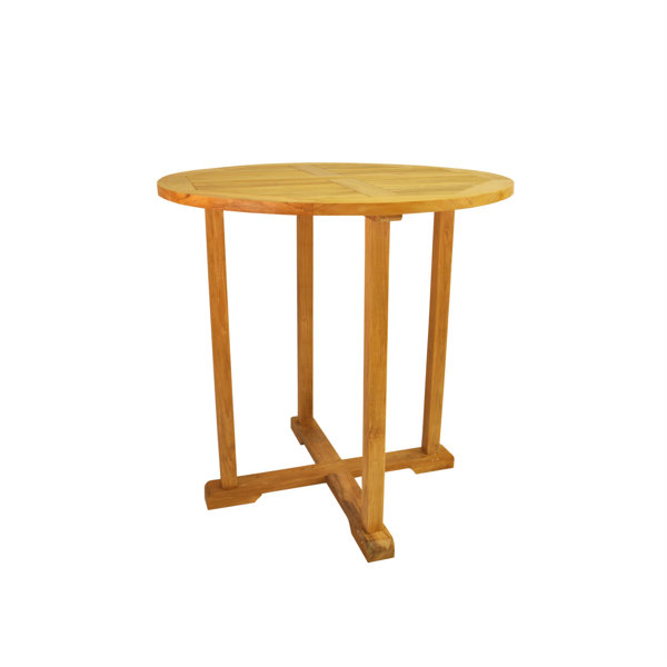 Rosecliff Heights Farnam Teak Outdoor Bar Table Wayfair